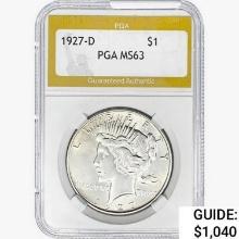 1927-D Silver Peace Dollar PGA MS63