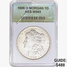 1888-O Morgan Silver Dollar NES MS65
