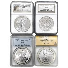 [4] 1990-2012 Varied Silver Dollars PF/MS