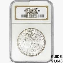 1890-S Morgan Silver Dollar NGC MS65 Redfield