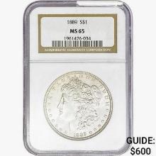 1889 Morgan Silver Dollar NGC MS65