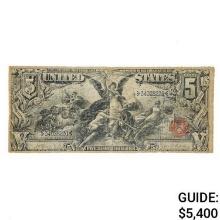 FR. 270 1896 $5 FIVE DOLLARS EDUCATIONAL SILVER CERTIFICATE CURRENCY NOTE VERY FINE