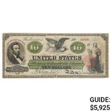 FR. 93 1862 $10 TEN DOLLARS LEGAL TENDER UNITED STATES NOTE VERY FINE+