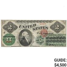 FR. 41 1862 $2 TWO DOLLARS LEGAL TENDER UNITED STATES NOTE ABOUT UNCIRCULATED
