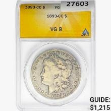 1893-CC Morgan Silver Dollar ANACS VG8