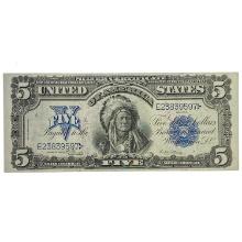 FR. 274 1899 $5 FIVE DOLLARS CHIEF SILVER CERTIFICATE CURRENCY NOTE ABOUT UNCIRCULATED