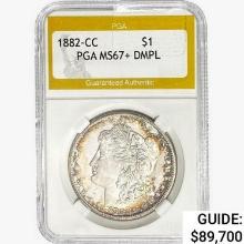 1882-CC Morgan Silver Dollar PGA MS67+ DMPL