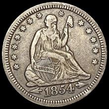 1854 Arrows Seated Liberty Quarter LIGHTLY CIRCULATED