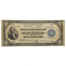 FR. 776 1918 $2 TWO DOLLARS BATTLESHIP FRBN FEDERAL RESERVE BANK NOTE DALLAS, TX