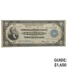 FR. 767 1918 $2 TWO DOLLARS BATTLESHIP FRBN FEDERAL RESERVE BANK NOTE CHICAGO, IL
