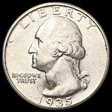 1935-S Washington Silver Quarter CLOSELY UNCIRCULATED