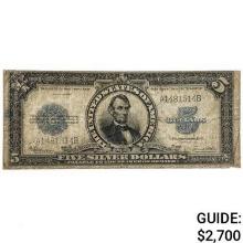 FR. 282 1923 $5 FIVE DOLLARS PORTHOLE SILVER CERTIFICATE CURRENCY NOTE