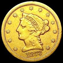 1873 $2.50 Gold Quarter Eagle NICELY CIRCULATED