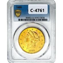 1888 $20 Gold Double Eagle PCGS MS61