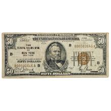 FR. 1880-B 1929 $50 FRBN FEDERAL RESERVE BANK NOTE NEW YORK, NY VERY FINE