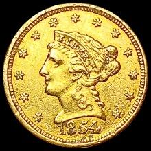 1854 $2.50 Gold Quarter Eagle CLOSELY UNCIRCULATED