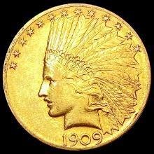 1909 $10 Gold Eagle CLOSELY UNCIRCULATED
