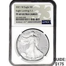 2021-W Type 2 Silver Eagle NGC PF69 Ultra Cameo