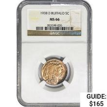 1938-D Buffalo Nickel NGC MS66