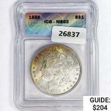 1886 Morgan Silver Dollar ICG MS63