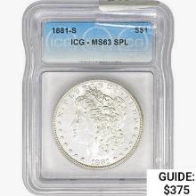 1881-S Morgan Silver Dollar ICG MS63 SPL