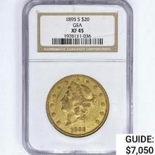 1895-S $20 Gold Double Eagle NGC XF45 GSA