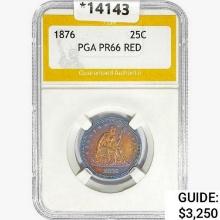 1876 Seated Liberty Quarter PGA PR66