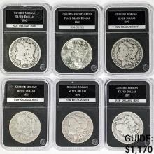 [6] Silver Dollars PCS Genuine 1892-1923