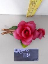 Vintage Rose Porcelain Flower
