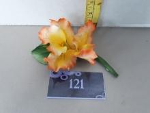 Vintage Orange Lily Porcelain Flower