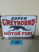 Metal Sign, Super Greyhound Motor Fuel