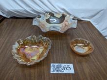 AMber Glass Bowls, Multiple Styles