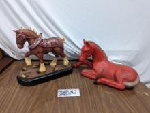 Horse Lot, Red Palmetto C-Team,Brown Horse on Stand