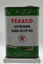 Texaco Outboard Quart Oil Can w/ Seagulls & Boats