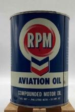 NOS . Chevron RPM Aviation Motor Oil Quart Can