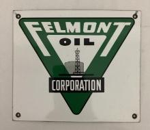 Felmont Oil Corporation Porcelain Truck Door Sign