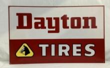 Dayton Tires Metal Sign w/ Thoroughbred
