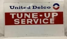 Porcelain United Delco Tune-Up and Service Porcelain Sign