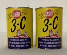 Two Graphic Casite 3-C Additive Cans