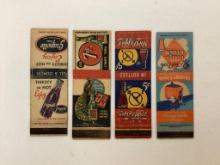 Four Graphic Early Soda Matchcovers