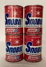 Four Lemans Snobil Oil Cans