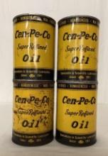 Four Cen-Pe-Co Quart Oil Cans