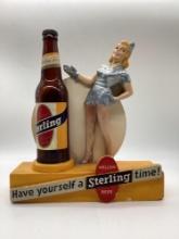Sterling Beer "Have a Sterling Good Time" Chalk Bar Back Figure
