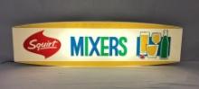 1967 Squirt Soda "Mixers" Plastic Lighted Tavern Sign