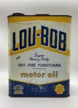 Lou-Bob "100% Pure Pennsylvania" 2 Gallon Motor Oil Can w/ Pennsylvania Seal