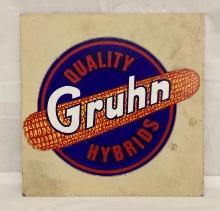 Quality Gruhn Hybrids Wood Sign