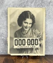 Doris Hill Montana License Plate Photo