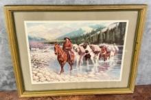 Quigley Fording the South Fork Print