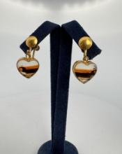 Gold Filled Picture Agate Earrings