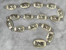 James Honyaktewa Hopi Sterling Silver Concho Belt